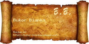 Bukor Bianka névjegykártya